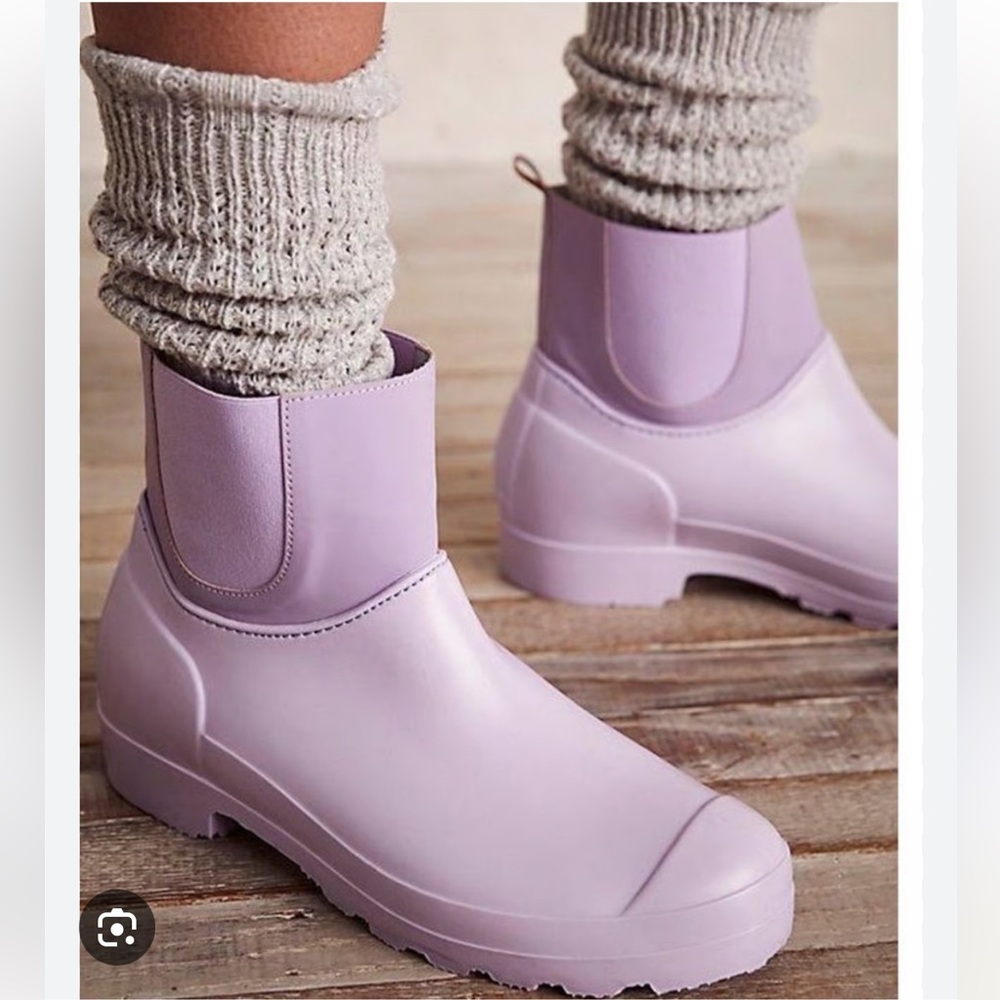 Free people lavender short rain boots